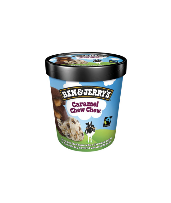 B&J  465ML CARAMEL CHEW CHEW (1X8)